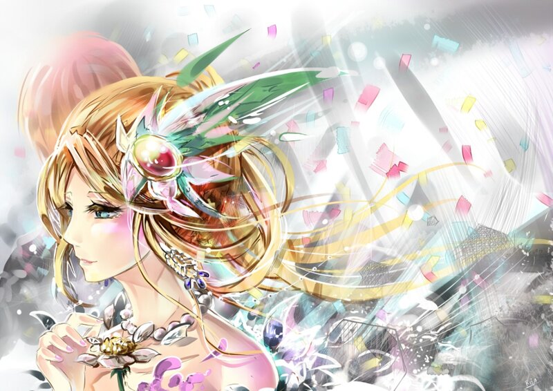 Anime Woman with Flower Crown