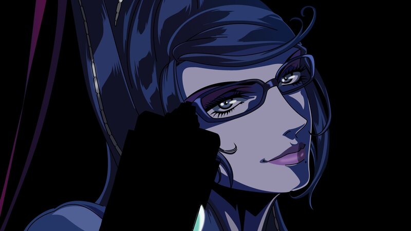 Anime Woman with Glasses — Blue, Dramatic