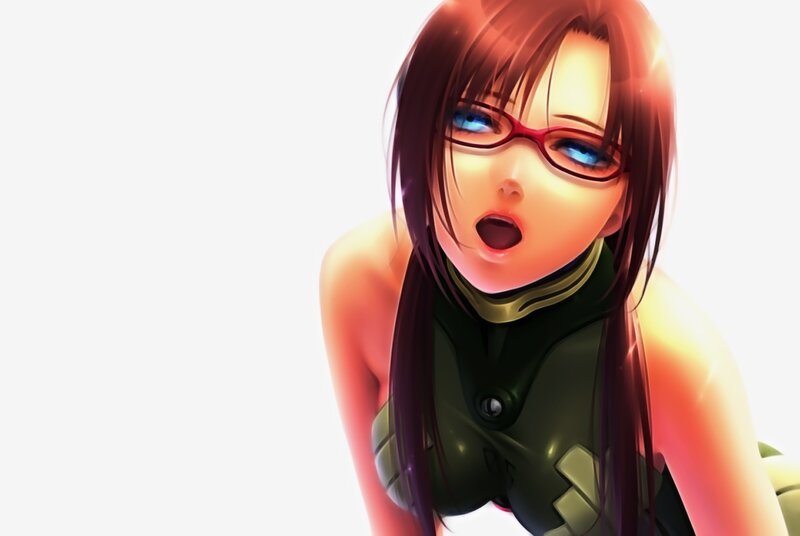 Anime Woman with Glasses — Brown, Dramatic, Digital Art