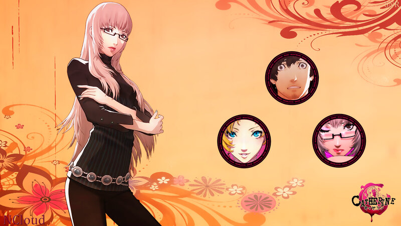 Anime Woman with Glasses — Orange