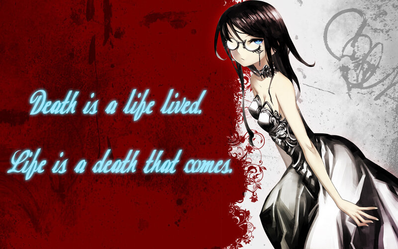 Anime Woman with Glasses — Red