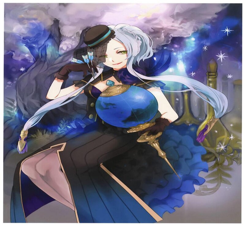 Anime Woman with Globe