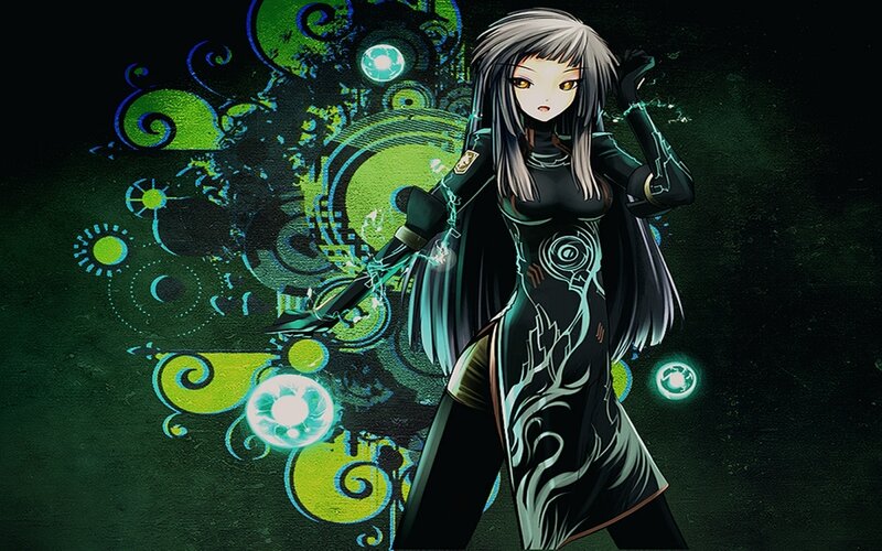 Anime Woman with Glowing Effects