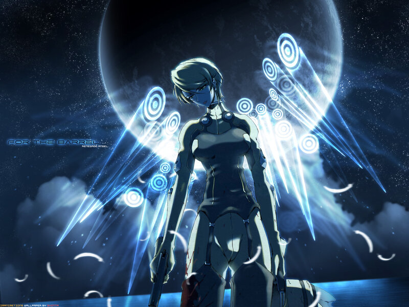 Anime Woman with Glowing Wings