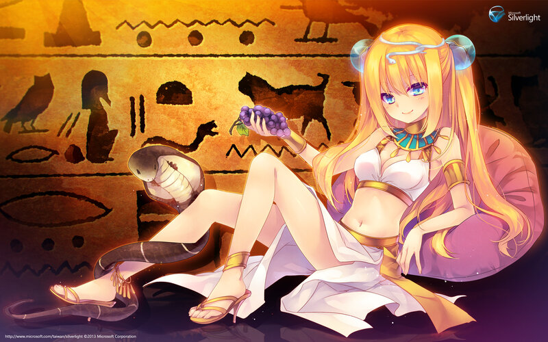 Anime Woman with Grapes