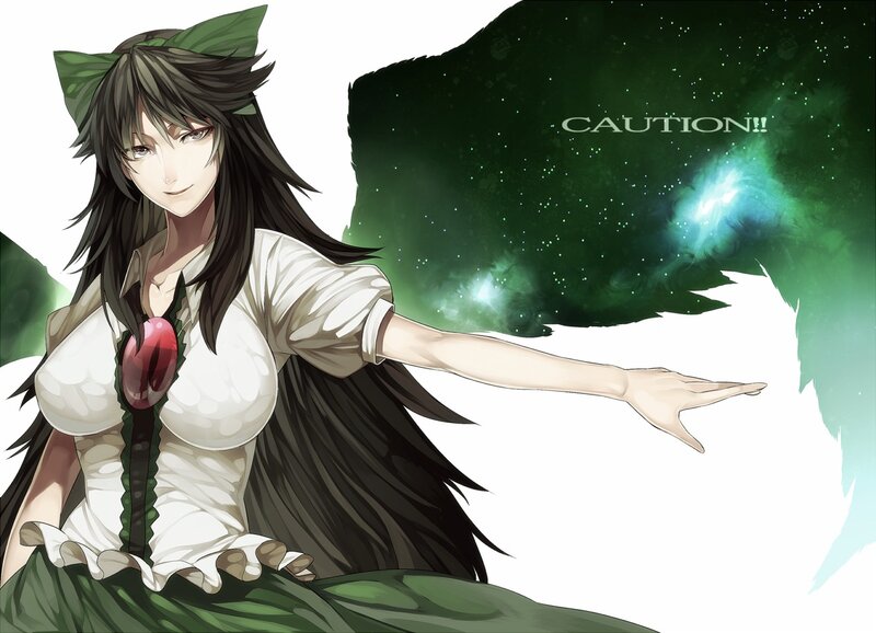 Anime Woman with Green Bow