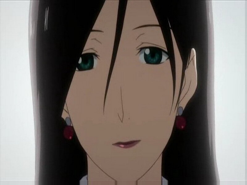 anime woman with green eyes