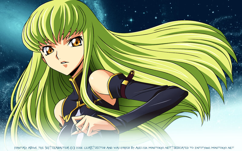 Anime Woman with Green Hair — Dramatic, Night