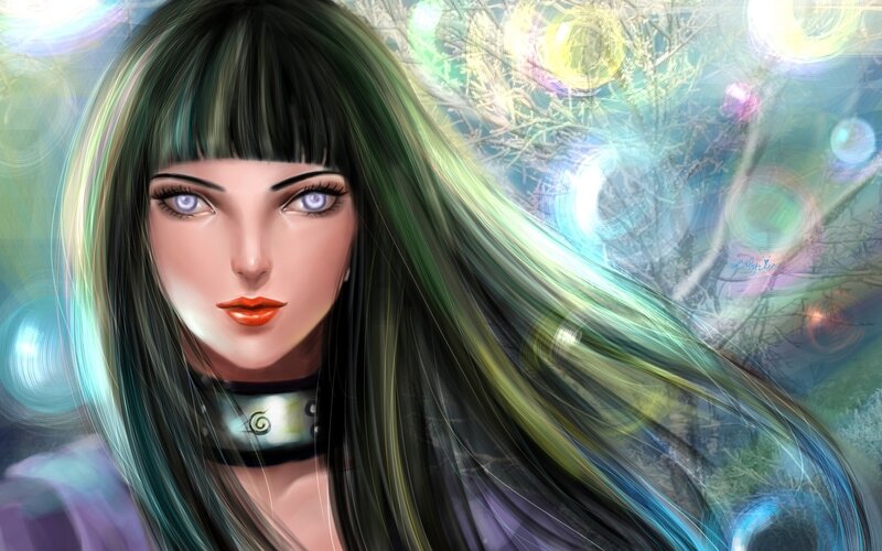 Anime Woman with Green Hair — Dreamy