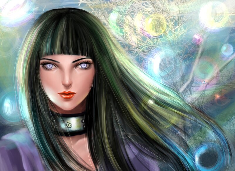 Anime Woman with Green Hair — Ethereal