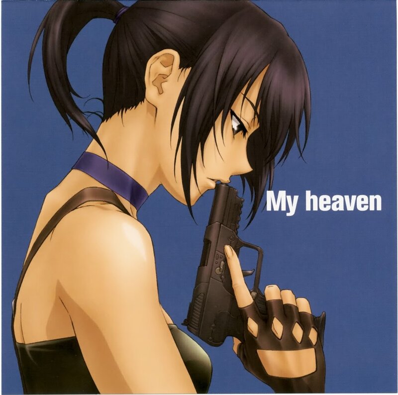 anime woman with gun