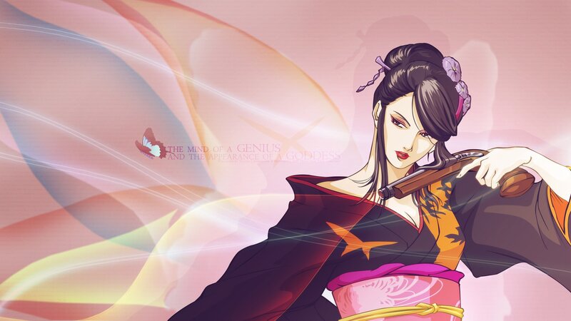 anime woman with gun