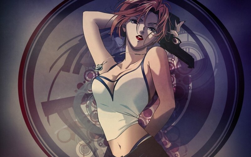 anime woman with gun