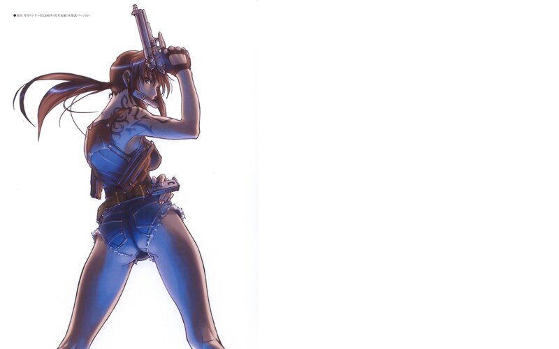 anime woman with guns