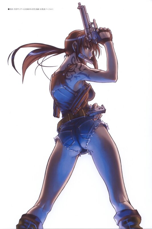 anime woman with guns