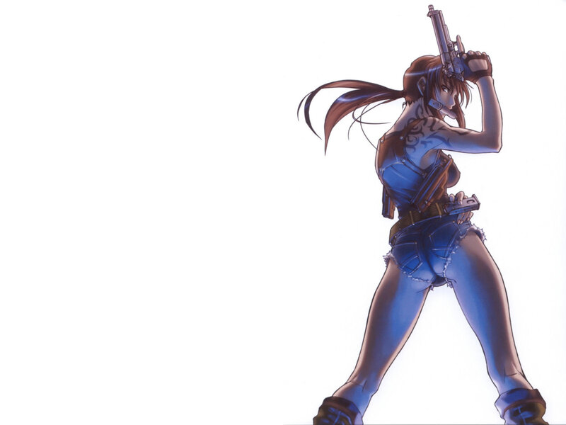 anime woman with guns