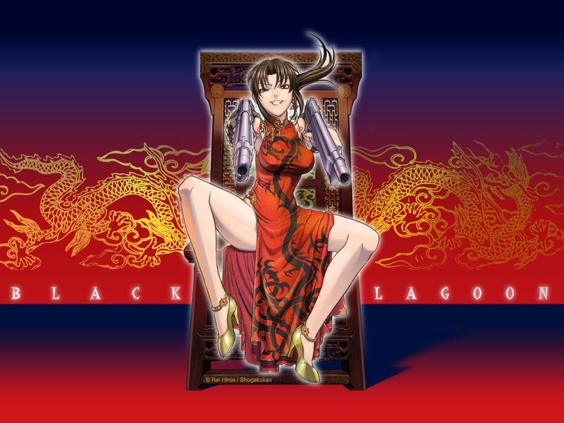 anime woman with guns