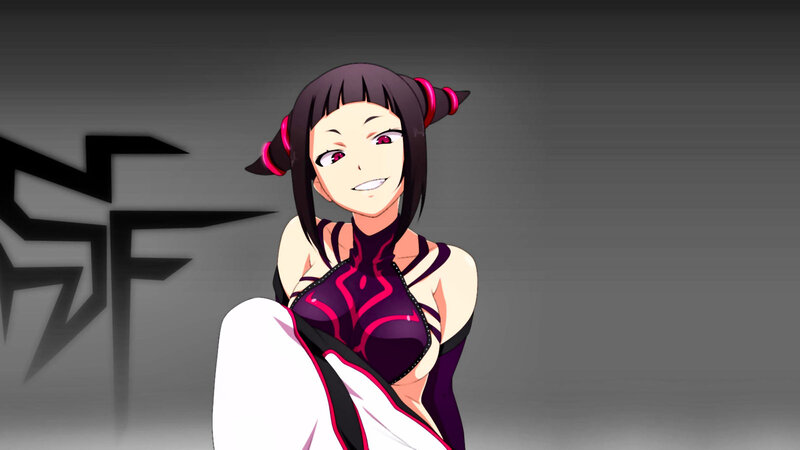 Anime Woman with Horns — Black