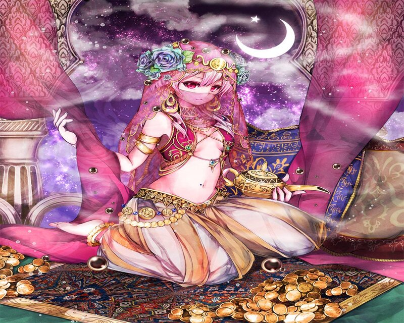 Anime Woman with Lamp