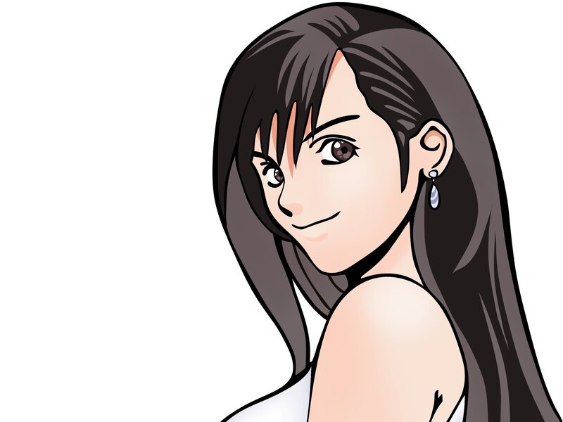 anime woman with long hair