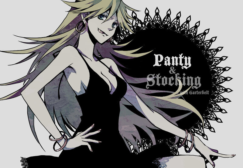 Anime Woman with Long Hair — Black, Dramatic, Black Dress