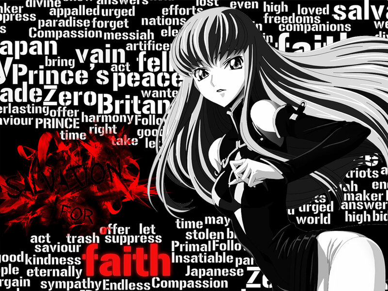 Anime Woman with Long Hair — Black, Dramatic