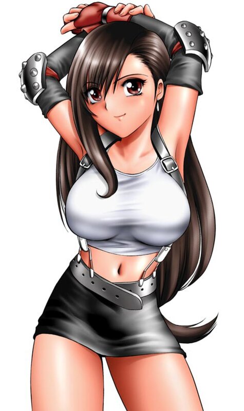 Anime Woman with Long Hair — Brown, Confident, Manga