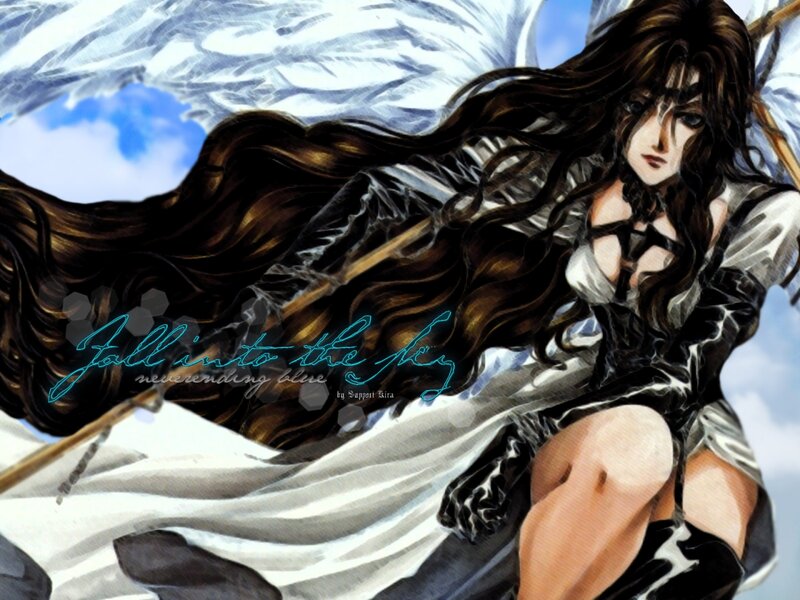 Anime Woman with Long Hair — Brown, Dramatic, Manga