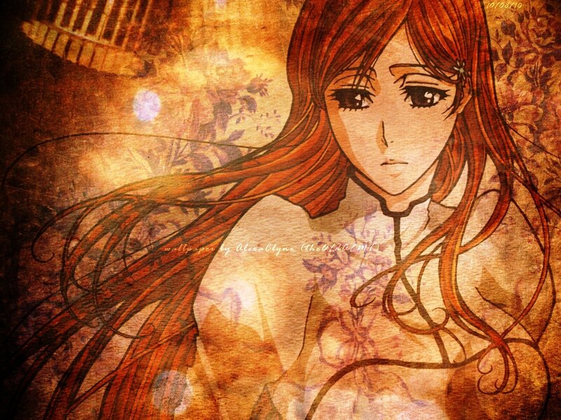 Anime Woman with Long Hair — Brown, Dramatic