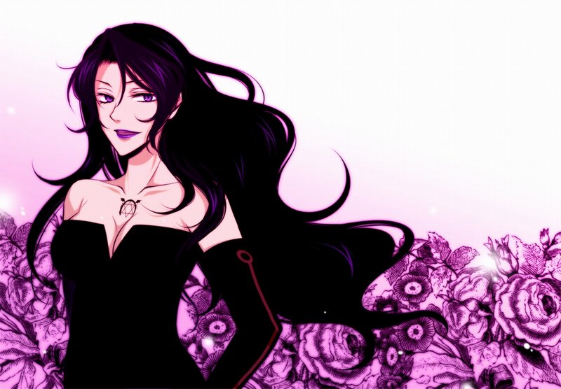 Anime Woman with Long Hair — Purple, Dramatic, Manga