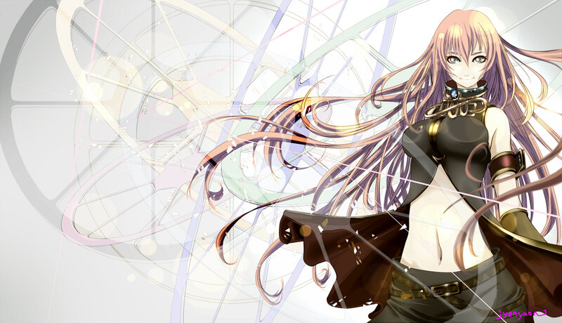 Anime Woman with Long Hair — White, Calm, Digital Art