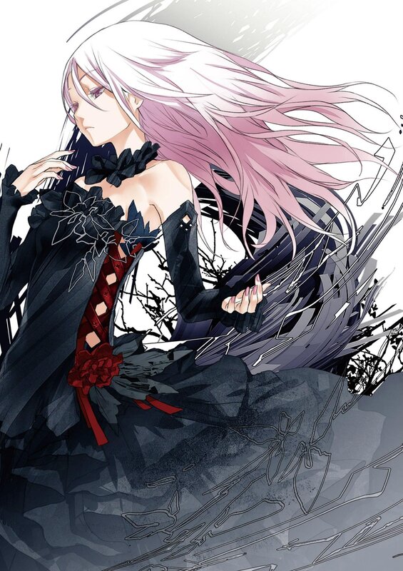 Anime Woman with Long Hair — White, Dramatic, Manga, Long Hair