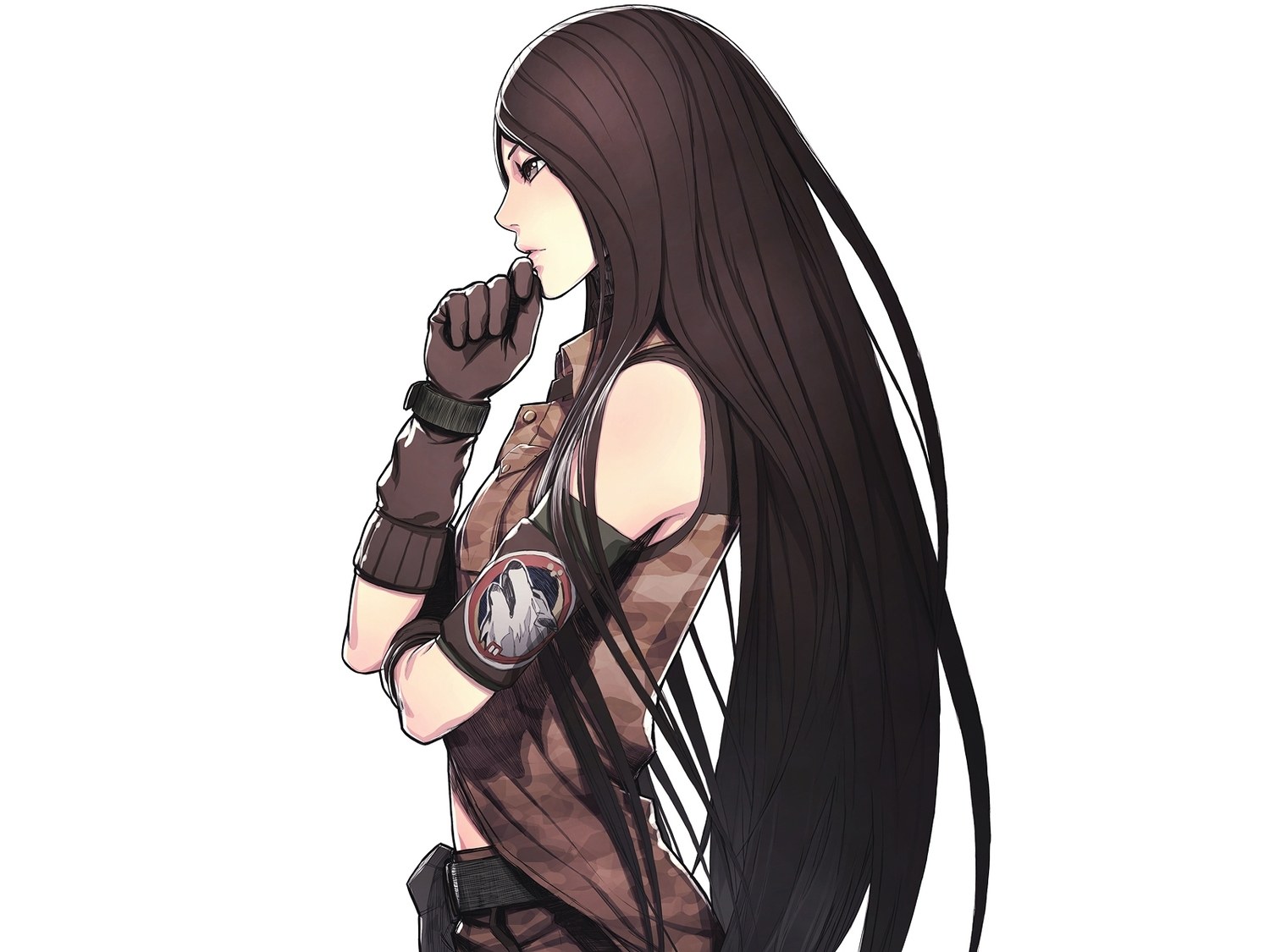 anime woman with long hair