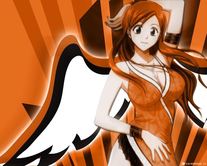 Anime Woman with Orange Hair — Dramatic