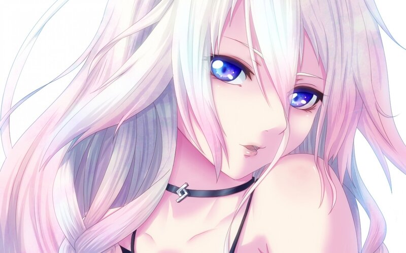 Anime Woman with Pink Hair — Calm, Choker