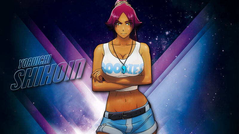 Anime Woman with Pink Hair — Purple, Confident