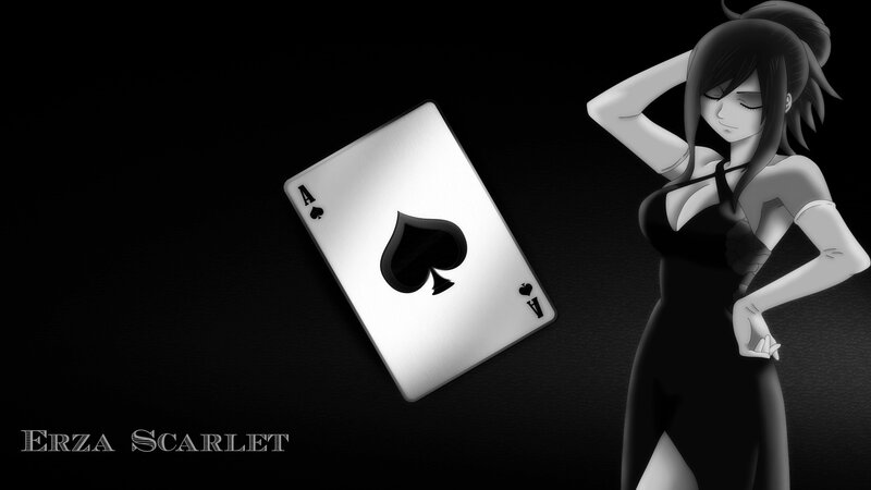 Anime Woman with Playing Card