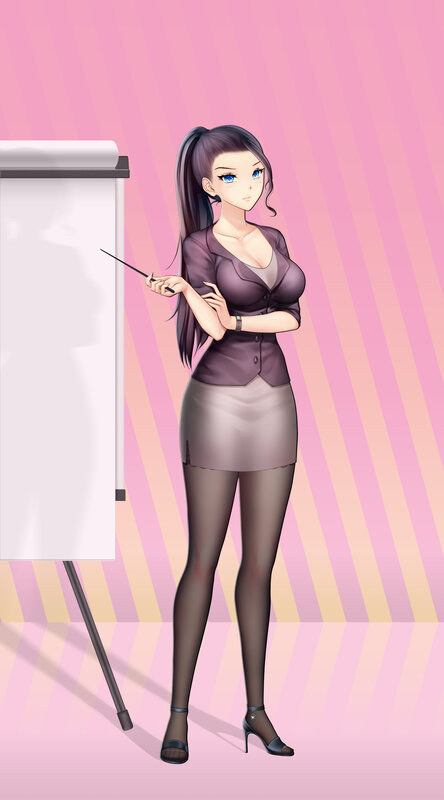 Anime Woman with Pointer