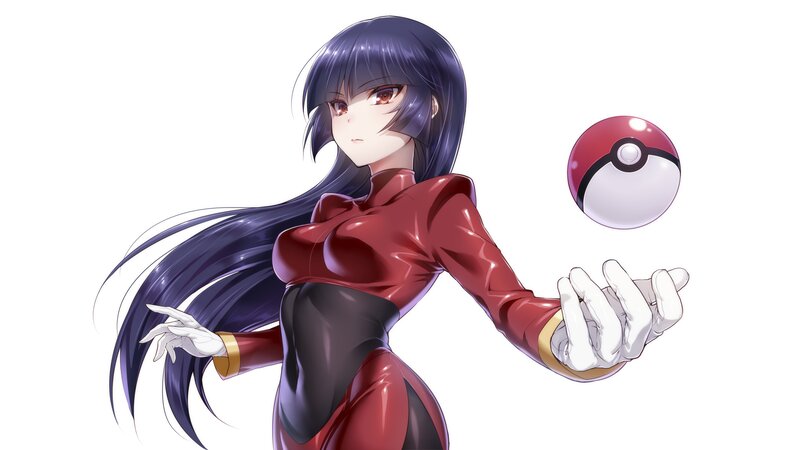 Anime Woman with Pokeball