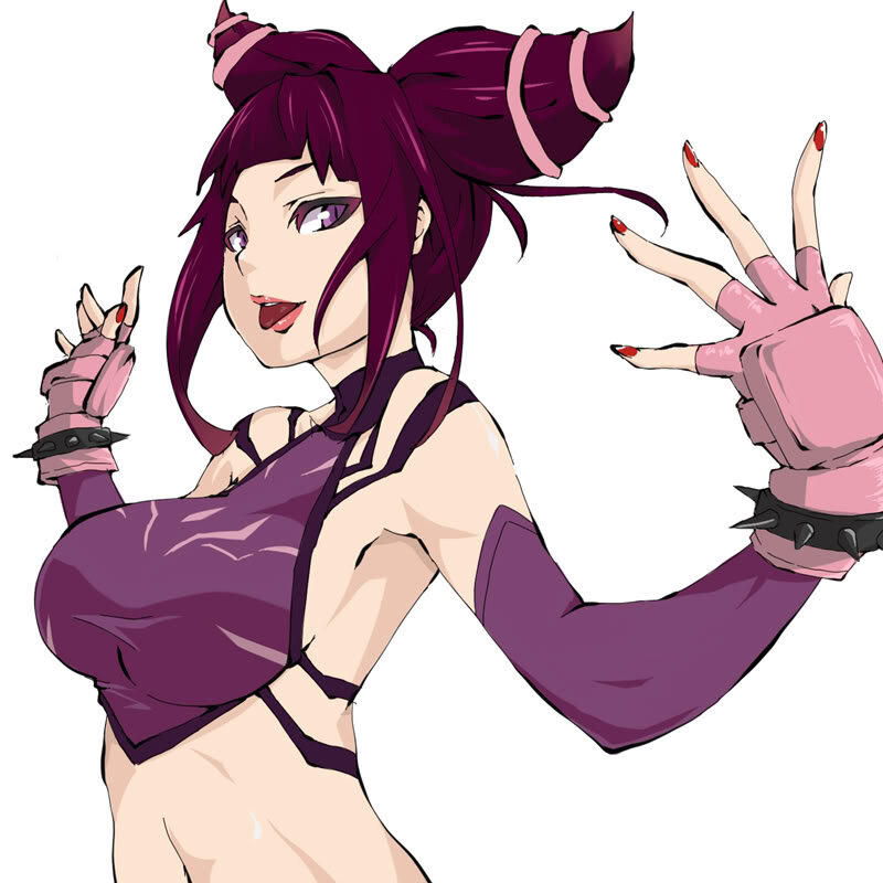 Anime Woman with Purple Hair — Confident, Manga, Purple Top