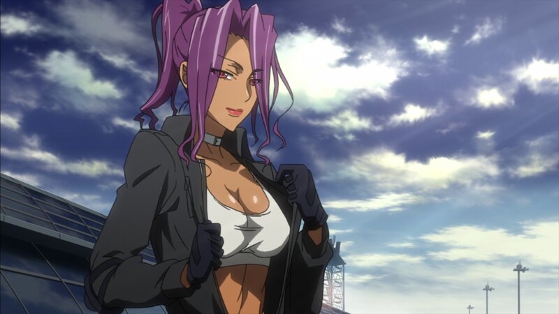 Anime Woman with Purple Hair — Dramatic, Afternoon