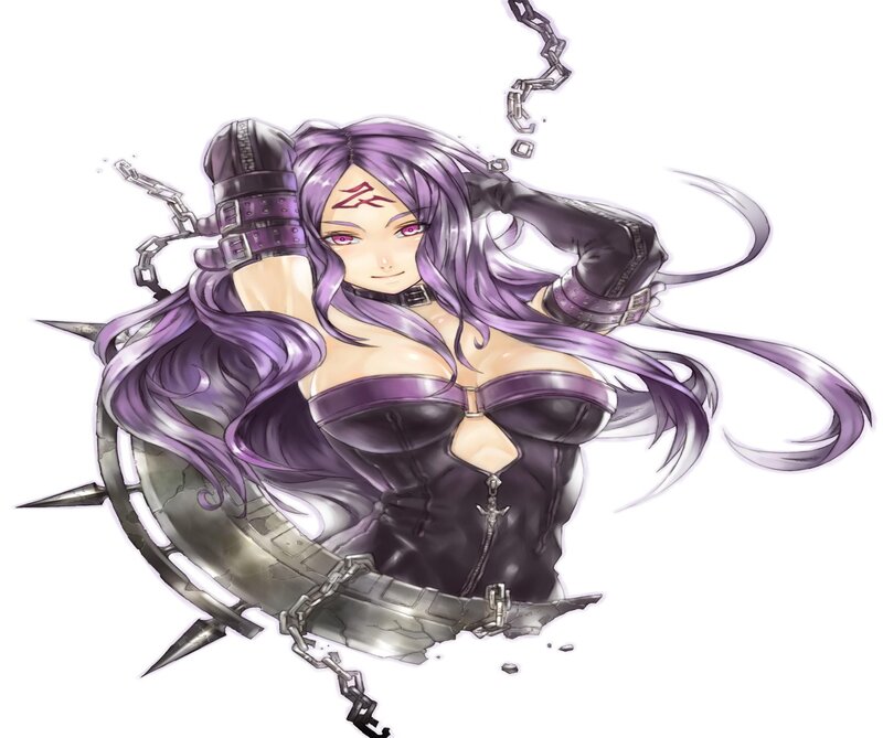 Anime Woman with Purple Hair — Dramatic, Manga, Chains