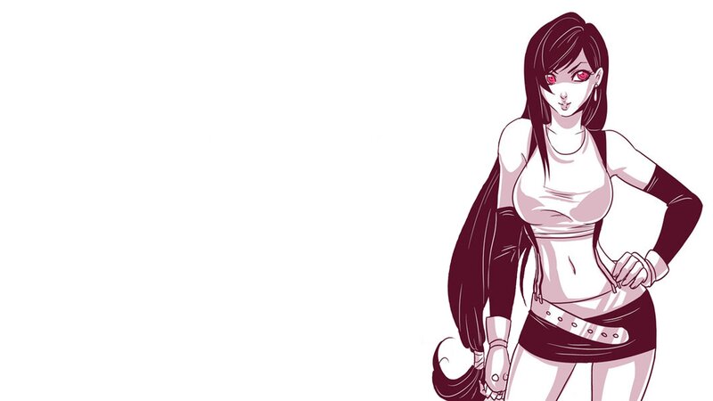 anime woman with red eyes