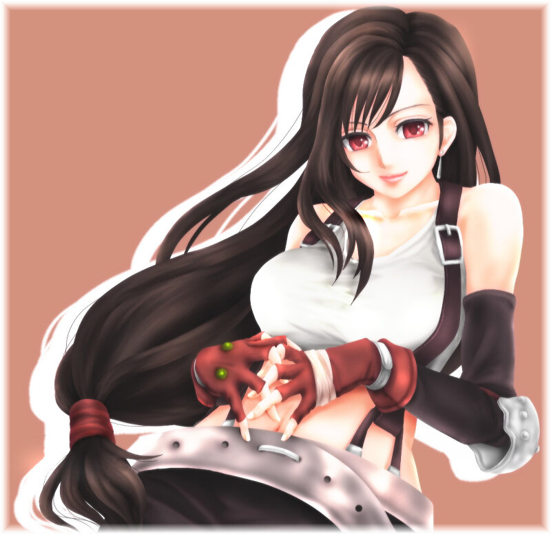 Anime Woman with Red Eyes — Brown
