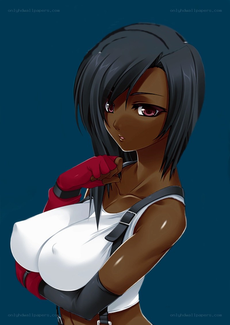 anime woman with red gloves