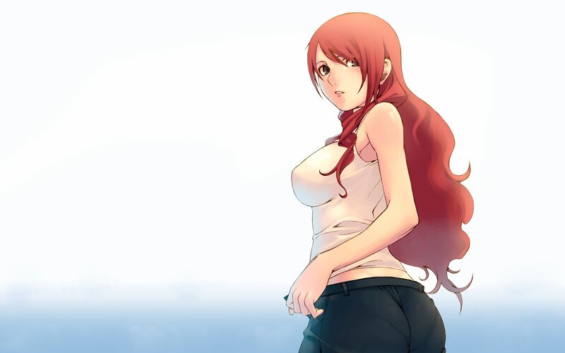 Anime Woman with Red Hair — Calm