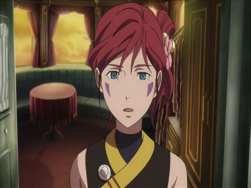 Anime Woman with Red Hair — Dramatic