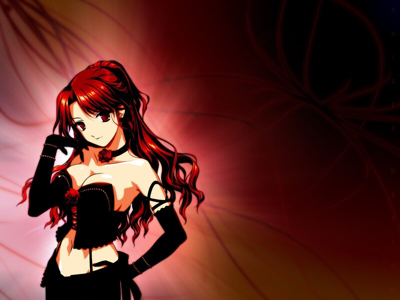 Anime Woman with Red Hair