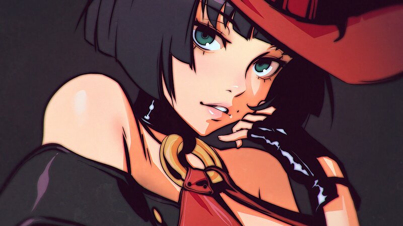 Anime Woman with Red Hat