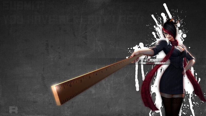 Anime Woman with Ruler